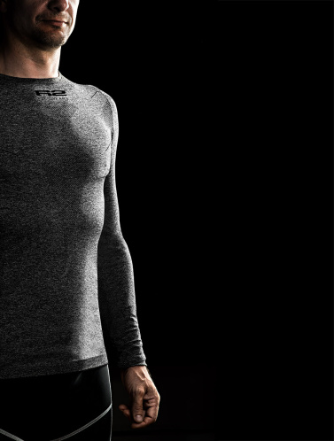 detail R2 BASE ATF001B pánské funkční triko šedá