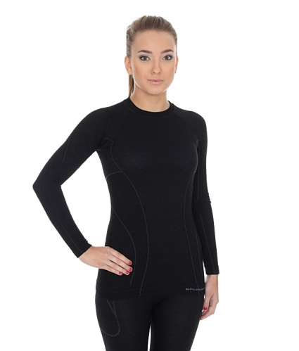 detail BRUBECK LS12810 ACTIVE WOOL dámské funkční triko dlouhý rukáv