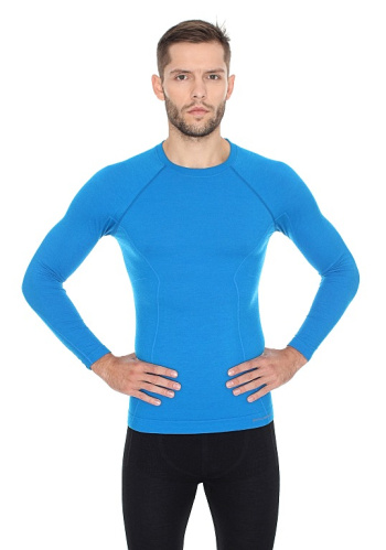 detail BRUBECK LS12820 ACTIVE WOOL pánské funkční triko dlouhý rukáv