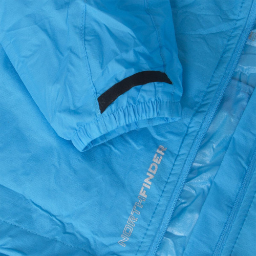 detail NORTHFINDER 2L NORTHKIT BU-4268OR dámská sbalitelná bunda blue