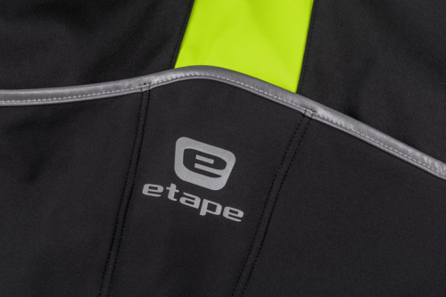 detail ETAPE STRONG WS pánská bunda na běžky černá/žlutá fluo
