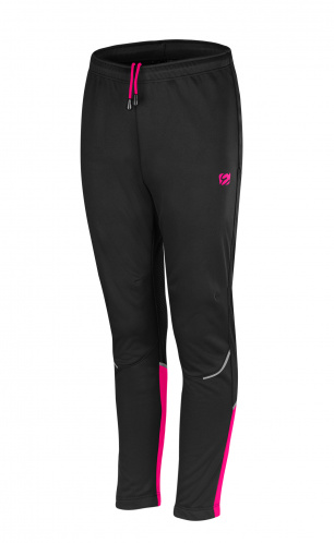 ETAPE SNOW WS dětské volné kalhoty na běžky černá/růžová