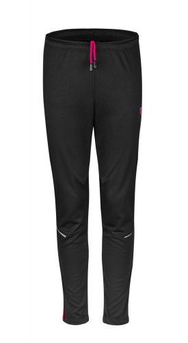 detail ETAPE SNOW WS dětské volné kalhoty na běžky černá/růžová