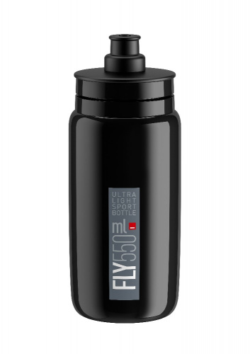 detail ELITE 0,5l Fly lahev na kolo černá/šedé logo