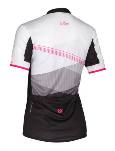 detail Dámský cyklistický dres ETAPE LIV bílá/růžová