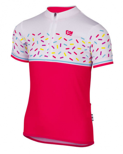Dětský cyklistický dres ETAPE RIO růžová/bílá