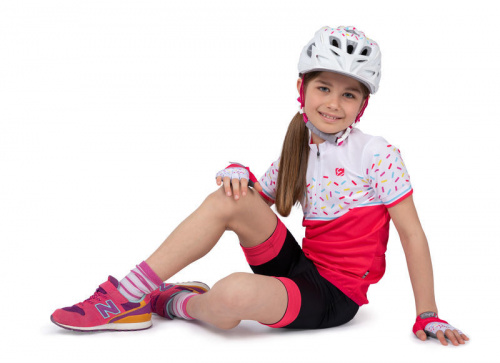 detail Dětský cyklistický dres ETAPE RIO růžová/bílá