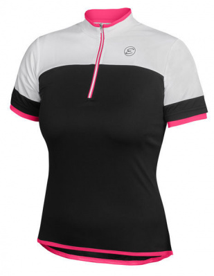 ETAPE CLARA dámský cyklistický dres černá/růžová