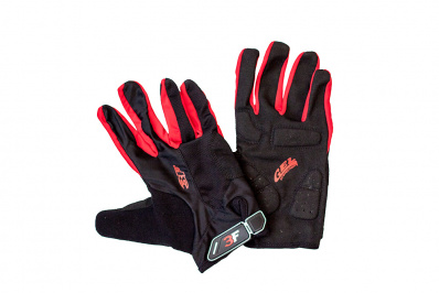 3F LG 2117 cyklistické rukavice černá/červená