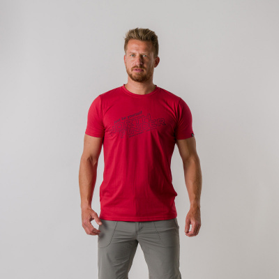 NORTHFINDER GUIDO TR-3828SP pánské tričko s piktogramem red