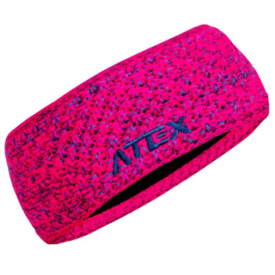 Čelenka pletená ATEX KNIT neon růžová melange
