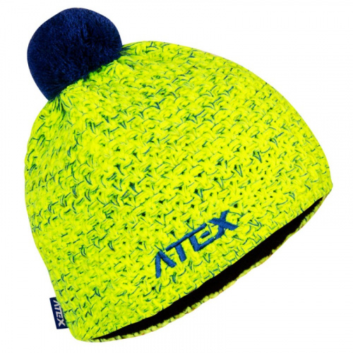 ATEX KNIT 6120 neon-žlutá-melange pletená čepice