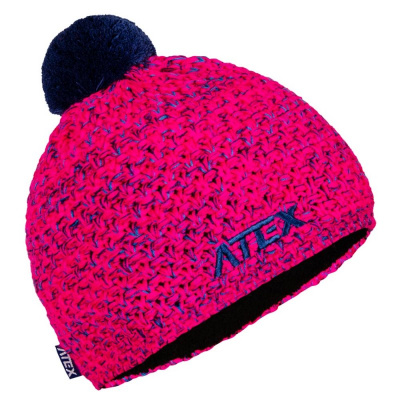 ATEX KNIT čepice pletená 6120 neon-růžová-melange