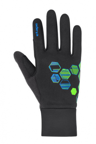 Dětské rukavice na běžky ETAPE PUZZLE WS černá/zelená