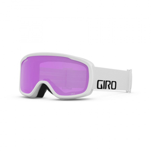 detail GIRO CRUZ white wordmark amber pink lyžařské brýle 23/24