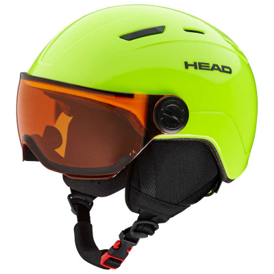 Dětská lyžařská helma HEAD MOJO VISOR lime 2019