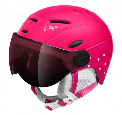 Dětská lyžařská helma ETAPE RIDER PRO růžová/bílá mat 2020
