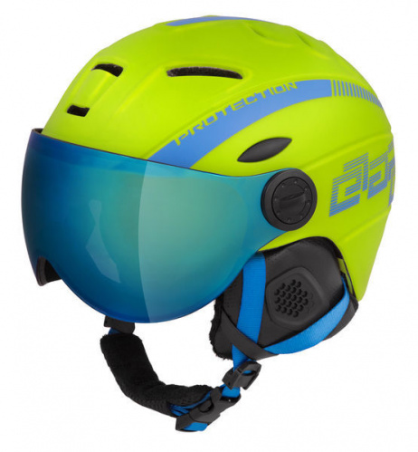 ETAPE RIDER PRO JR dětská lyžařská helma limeta/modrá mat 2023