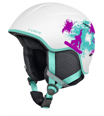 RELAX TWISTER RH18A6 dětská lyžařská helma bílá 21/22