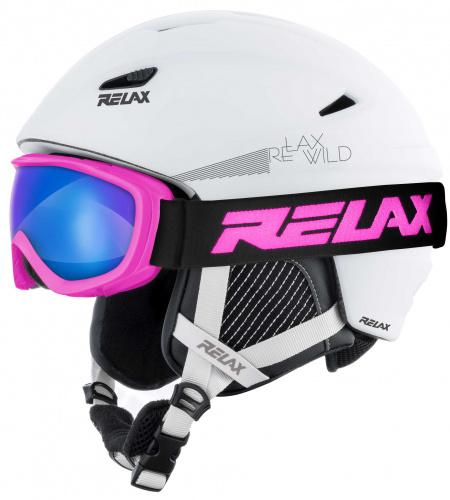 detail RELAX WILD RH17B lyžařká helma bílá mat 22/23