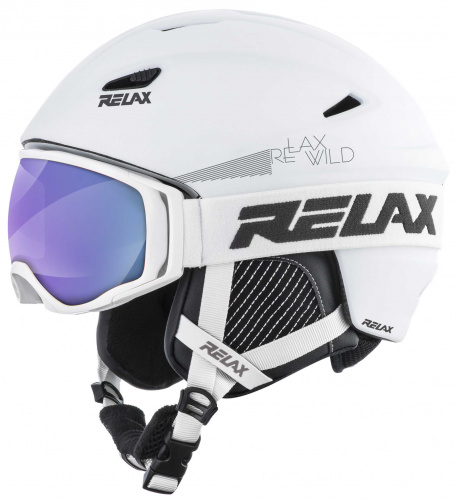 detail RELAX WILD RH17B lyžařká helma bílá mat 22/23