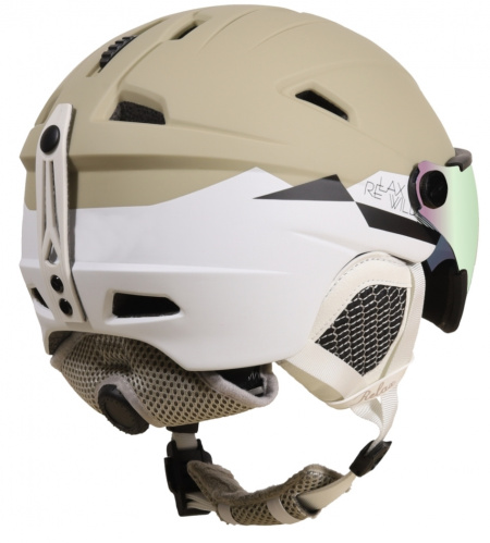 detail RELAX STEALTH RH24K lyžařská helma výměnný visor béžová 21/22