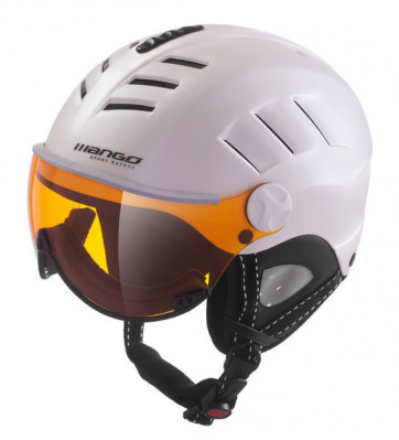 MANGO VOLCANO PRO dámská lyžařská helma s vizorem bílá perleť mat 2023