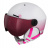 detail ETAPE SPEEDY PRO dětská lyžařská helma s vizorem bílá/růžová mat 2023