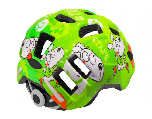 detail ETAPE KITTY 2.0 dětská helma na kolo zelená 2022