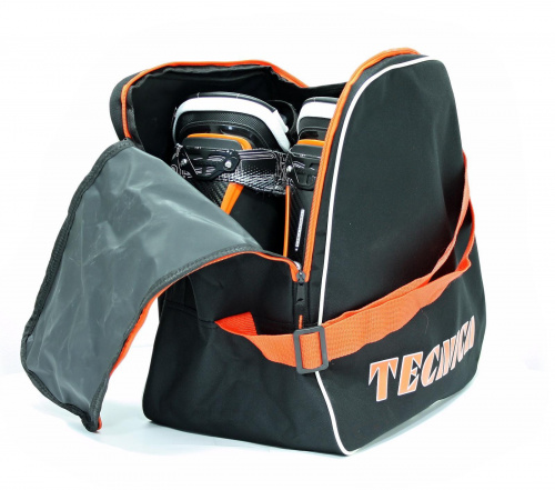 detail TECNICA Skiboot bag, black/orange taška na lyžáky 22/23
