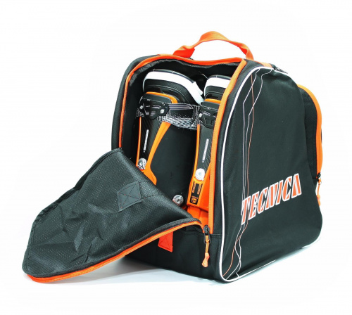 detail TECNICA Skiboot bag Premium, black/orange taška na lyžáky 22/23