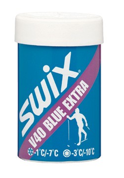SWIX V40 stoupací vosk blue extra 45g -1°C až -7°C; -3°C až -10°C