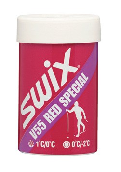 SWIX V55 stoupací vosk red speciál 45g 0°C až +1°C; 0°C až -2°C