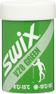 SWIX V20 stoupací vosk green 45g -8°C až -15°C; -10°C až -18°C
