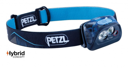 detail PETZL ACTIK E099FA01 Hybrid concept čelovka modrá 350lm